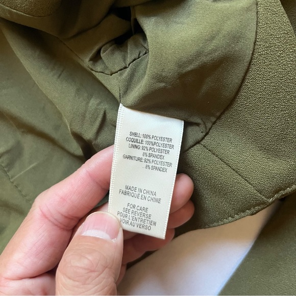 NWT TORN BY RONNY KOBO olive army green cropped cutout long sleeve blazer - Picture 6 of 6